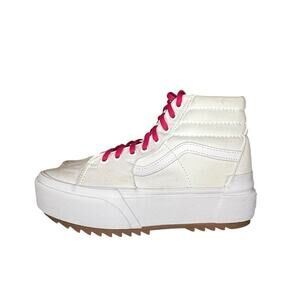***SOLD*** Vans SK8-HI Stackform Canvas Sneakers Shoes Lift M6 W7.5 White